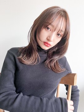 アンアミ キチジョウジ(Un ami Kichijoji) 【unami】顔まわりレイヤー×ツヤ髪カラー　澤田杏奈