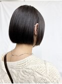 ピタッとボブ/ぷつっとボブ/暗髪/大人かわいい/髪質改善