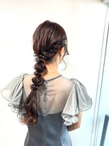 ゼスト 中野店(ZEST)&nbsp;【ZEST中野/KOTOMI】ふわふわ編み下ろしアレンジ/お呼ばれヘア