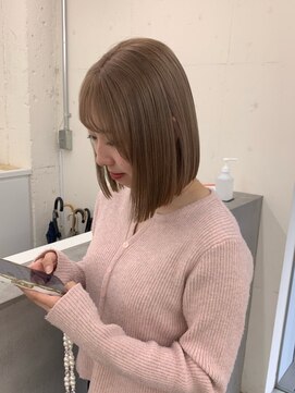 ノク 渋谷(nok) 1BLEACH×ラテベージュ_暗めカラーグランマッシュ