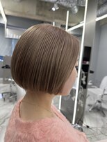 ヴァイス 新宿店(VAICE)&nbsp;ミルクティーベージュ/ケアブリーチ/ショートボブ［歌舞伎町］