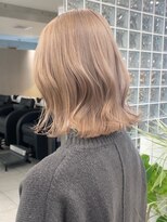 サンクマーケット 渋谷(cinq MARKET) 渋谷ブリーチカラータッセルボブ顔周りレイヤー切りっぱなしボブ