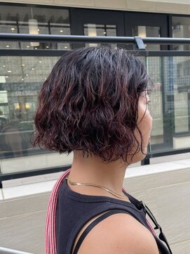 スタイル 成城学園前(STYLE) ミニボブスパイラルパーマ×ラベンダーブラウン