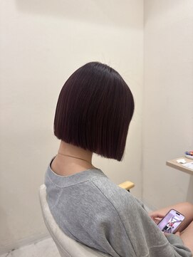 ジーナ 熊本(Zina) パープルレッド/タッセルボブ