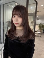 フローター 駒込六義園店(FLOWATER)&nbsp;【MOMONE】ワンカールレイヤーカットワインレッドチェリーレッド