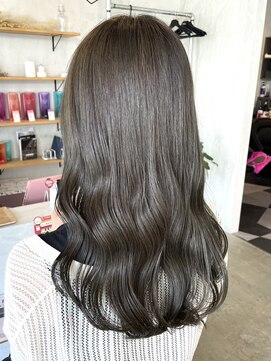 シェル 津山の手店(shel) 30代40代髪質改善ココアブラウン艶感ストレート透明感赤み消し