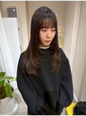 ロングレイヤー/韓国ヘア/顔まわり/小顔ヘア