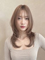 カバーヘア アカデミー 北浦和西口店(COVER HAIR ACADEMY)&nbsp;韓国風ウルフカット/顔周りレイヤー/透明感ベージュp北浦和