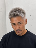 メンズ ラピス(Men's Lapis)&nbsp;短髪　渋い　ハイトーン　シルバー　ホワイト