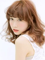 グレース(GRACE)&nbsp;小顔ひし形セミディ×ヌーディーカラー