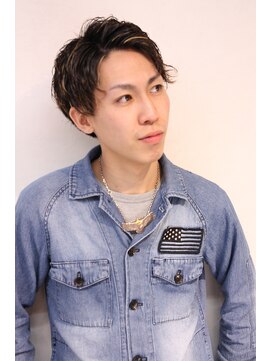 リア(Lia by KENJE) Lia by KENJE＆對馬英傑　　アップバングメンズショート