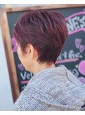 強気ピンクレッドのベリーショートスタイル♪
