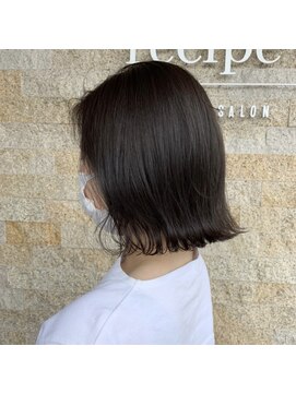 レシピ(recipe) ナチュラルボブ外ハネ20代30代40代