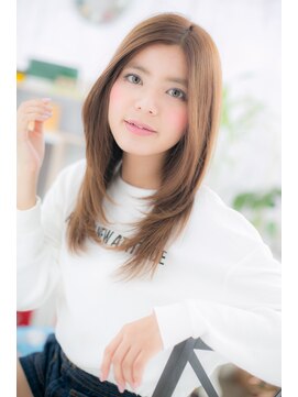 ミック 日暮里店(miq) しっとり艶カラー☆バニラベージュナチュストレートa1