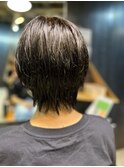 襟足残したショート