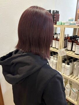 ヘアサロン エマ(HAIR SALON emma) 外ハネボブとピンクカラーで春っぽく