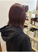 外ハネボブとピンクカラーで春っぽく