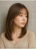 伸ばしかけ前髪美シルエットひし形セミロングフォーマル