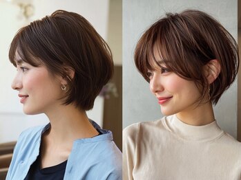 レリーノーブル 西宮北口(RelyNoble)の写真/大人女性に人気ショート/ボブ*繊細なカットで自宅でも扱いやすい◎[西宮北口/髪質改善/白髪ぼかし/学割U24]