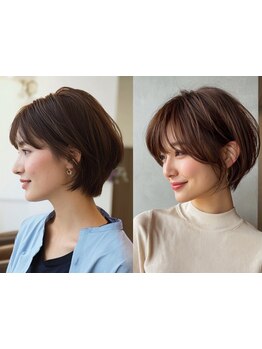 大人女性に人気ショート/ボブ*繊細なカットで自宅でも扱いやすい◎[西宮北口/髪質改善/白髪ぼかし/学割U24]