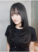 モーブカラー×レイヤーカット