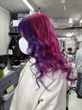 パープル×ピンクフレーミングからー