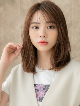 カバーヘア ブリス 川口(COVER HAIR bliss) ウォームベージュ小顔抜け感ミディアムレイヤーX川口20代30代