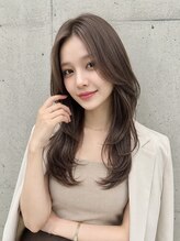 グリッター 仙台中央店(GRITTERs) レイヤーカットミルクティーベージュミルクブラウン20代30代40代