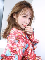 アイティー バイ アルバム 中野店(IT by ALBUM) ゆるカール_オリーブカラーハイライトカラー_37610