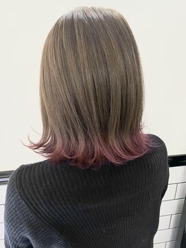 ビーハイブアヴェダ PARCO2店(BEHIVE AVEDA) 【ＢＥＨＩＶＥ及川】裾カラ―×ピンクパープル