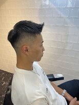 メリケンバーバーショップ フクオカ(MERICAN BARBERSHOP FUK)&nbsp;かき上げヘアショートレイアーくせ毛風パーマコンマヘア52