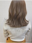 シークレットハイライト前下がりボブ外ハネ大人