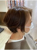 丸みショートレイヤーボブ