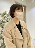 くびれヘア顔周り韓国レイヤーカット黒髪ショートミディアム/柏