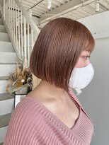 グリーン(green)&nbsp;とろみピンクベージュ　小顔ミニボブ　by misaki