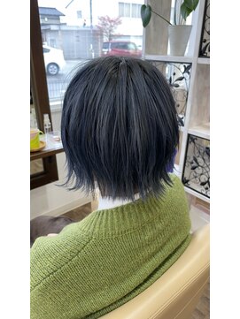 ジッピー ヘアーコレクション 外ハネボブ ハイトーンカラー グラデーションカラー