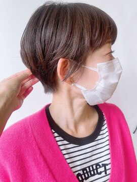 モリオフロムロンドン 原宿本店(morio from London) 【morio原宿】耳かけくびれショート ワンカール前髪パーマ