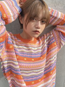 シロク センター南(SHIROKU) ミニボブ/透明感ベージュ/ツヤオレンジ/美肌カラー/ヘッドスパ