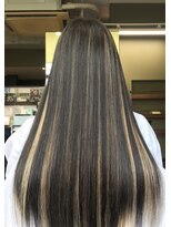 ガルボ ヘアー(garbo hair) #高知美容室 #ロングヘアー #ハイライト #エクステ #20代 #10代