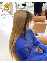 アズ As 美容室 ツートーングレーベージュカラー