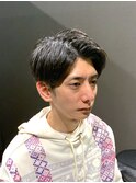 ビジネスナチュラルショート ツーブロック センターパート