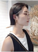 切りっぱなしボブミニボブ前下がりボブラインボブ小顔ボブボブ