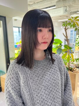 オーシャン(Ocean) 【OceanHair&Life田中愛梨】ストンストレート×顔まわりレイヤー