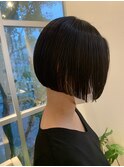 #切りっぱなしボブ/ミニボブ/艶髪/20代/30代/40代