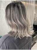 【Labimani】ホワイトミルクティーバレイヤージュ