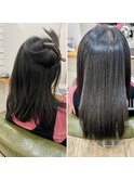 シフォンベージュ/髪質改善/縮毛矯正/アイスラテ/30代/40代
