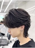 ニュアンスパーマ/韓国マッシュ/ダークアッシュ/ベリーショート
