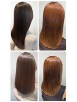 美容室フルール&nbsp;20代30代40代髪質改善カラーアッシュベージュ艶感ストレート