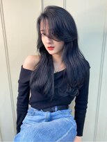 シエルバイアフロート(ciel by afloat)&nbsp;ロングレイヤー／顔まわりレイヤー／ブルーブラック／自由が丘