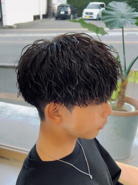 メンズギフト(men's GIFT) 刈り上げツーブロックツイストスパイラルパーマメンズマッシュ